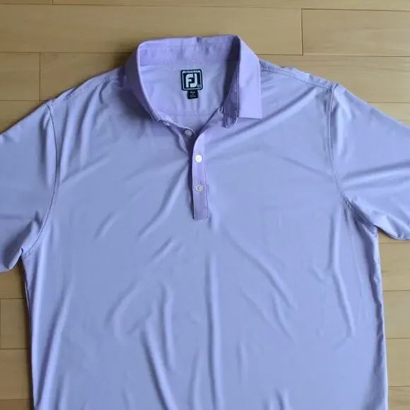 FootJoy Men's Polo Shirt - Light Purple - Picture 2 of 5